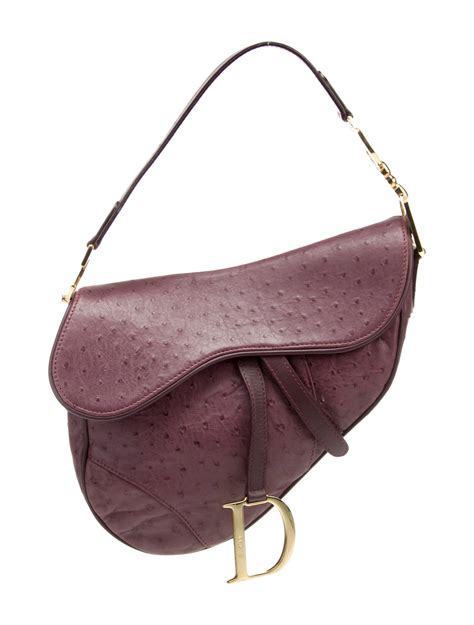 christian dior ostrich saddle bag|dior saddle bag fashionphile.